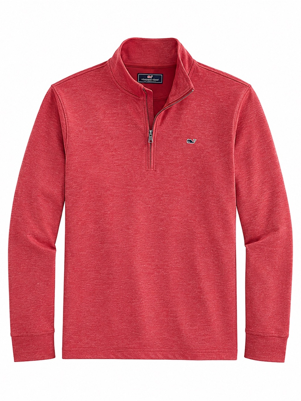 Vineyard Vines • Men's Red Saltwater Quarter-Zip Pullover Sweater